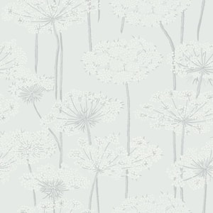 Grey Dandelion Meadow Paper Strippable Roll Wallpaper (Covers 57.5 sq. ft.)