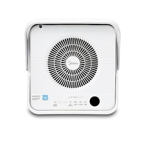 Midea - 20 pt. Coverage area 500 sq.ft. CUBE Dehumidifier in. White with Pump ENERGY STAR MOST EFFICIENT for basement or bedroom