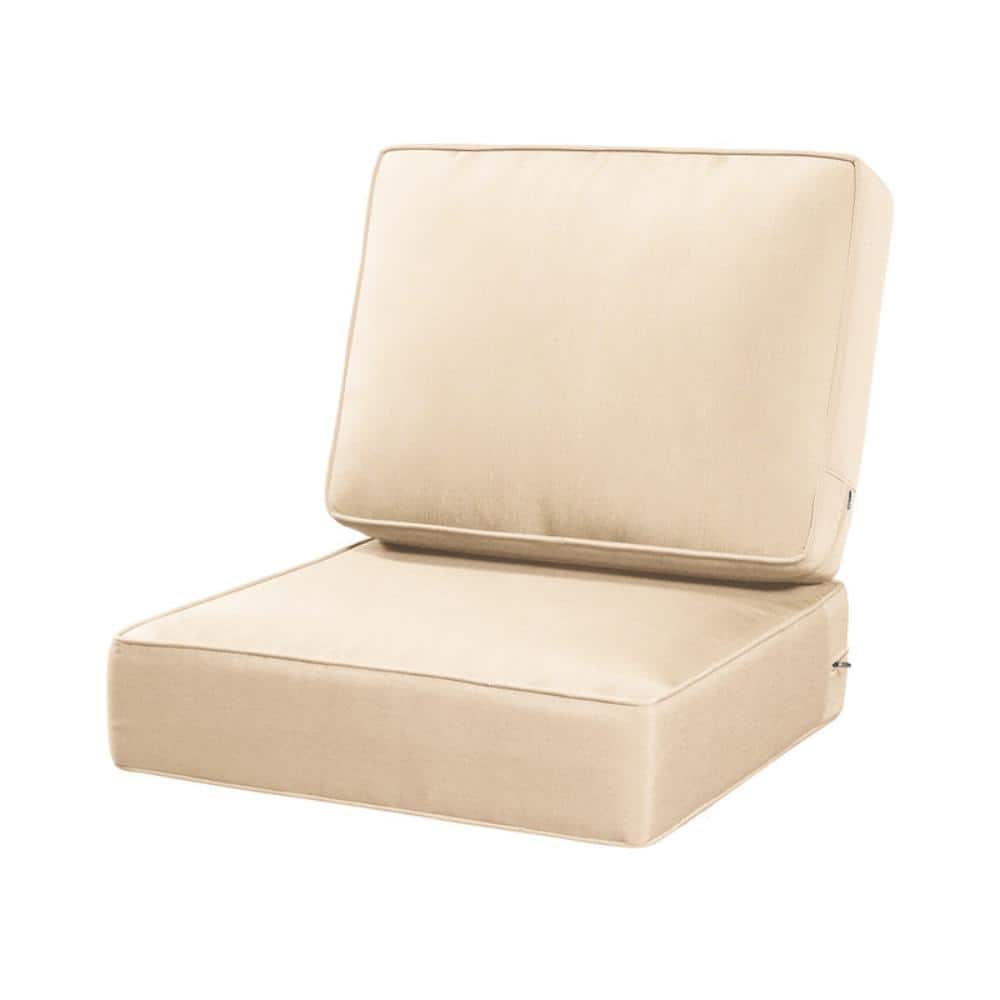 Outdoor Deep Seat & Back Cushion Set 24 x 24 Inch Patio Furniture with Removable Cover for Couch Sectional Sofa,Beige price history on PriceWatchPro