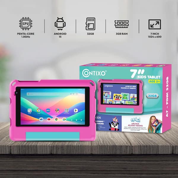 CONTIXO 7 in. A7 Educational Kids Tablet with Epic and Lingokids