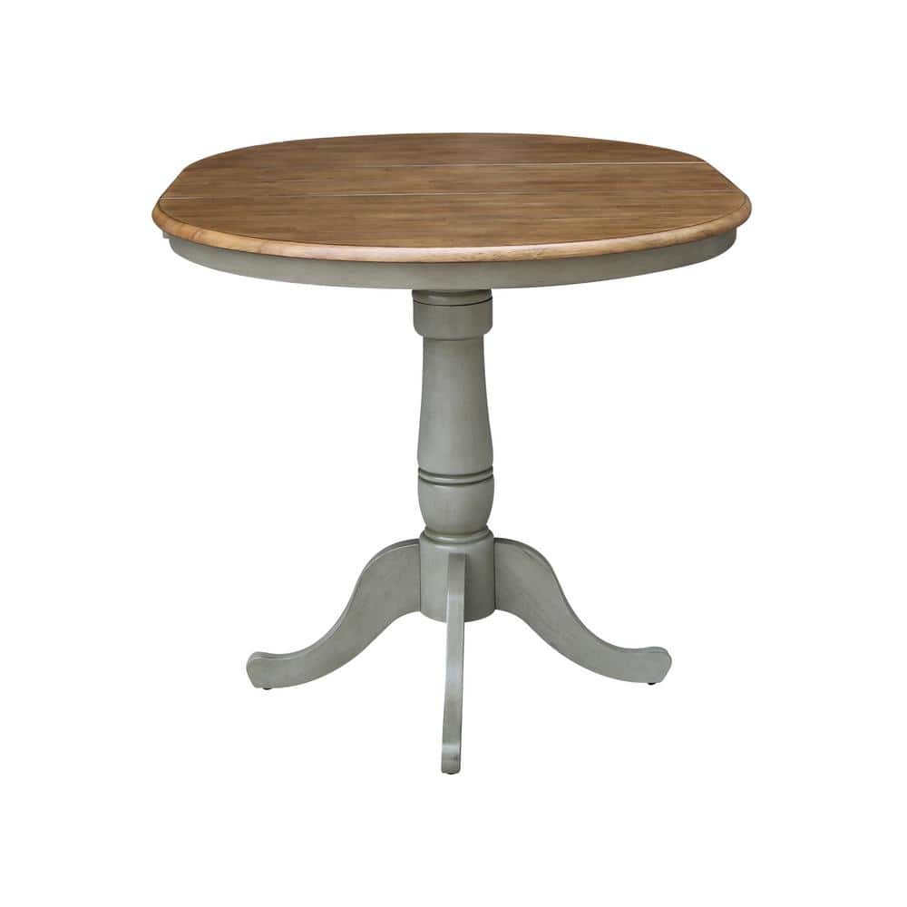 Hickory & Stone 36"-48" Extendable Oval Dining Set with 4 Chairs