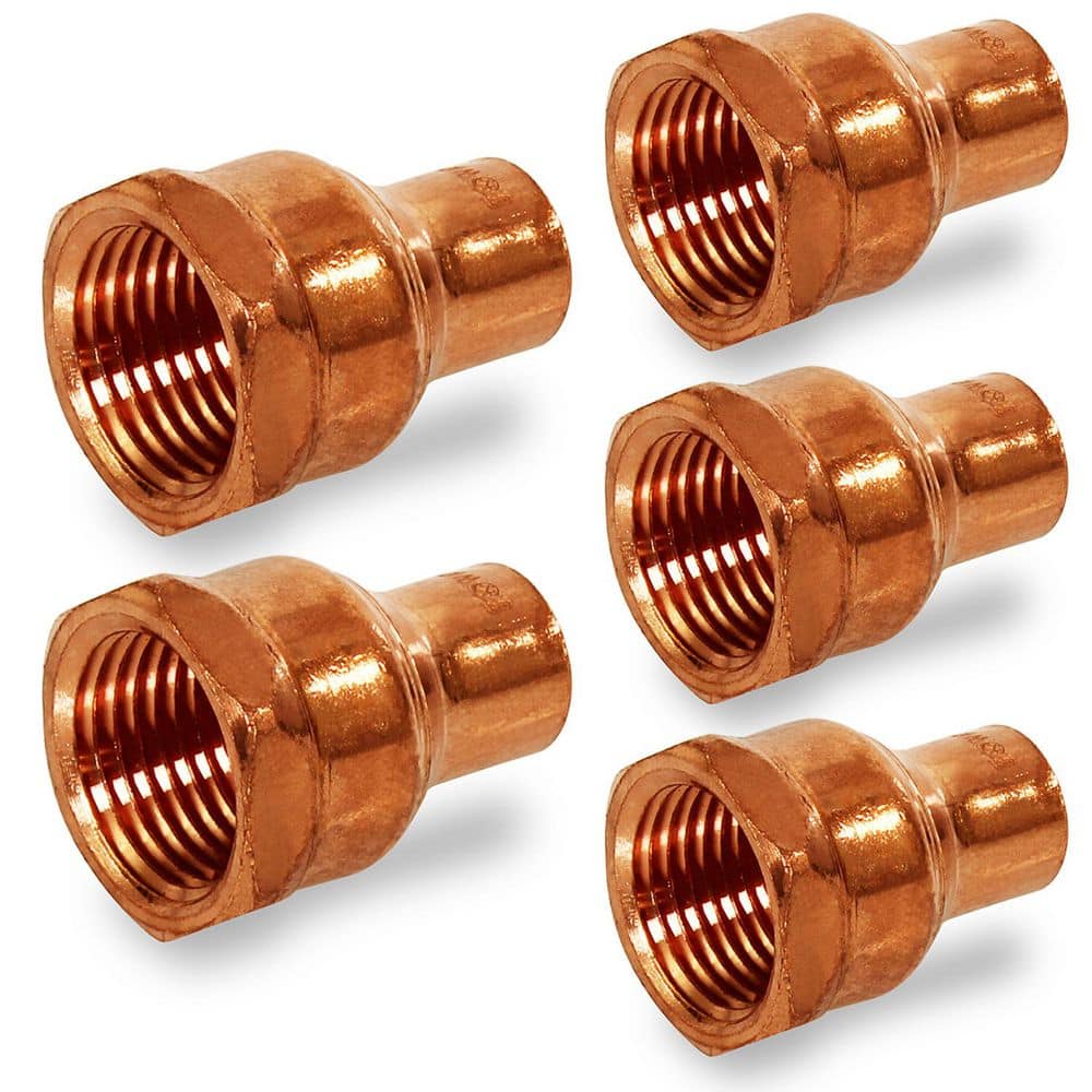 1/2 in. Sweat x 3/4 in. FIP Copper Reducing Female Adapter Fitting (5-Pack) price history on PriceWatchPro