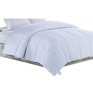 Caroline White Solid Color Twin Bedding Material Comforter Only
