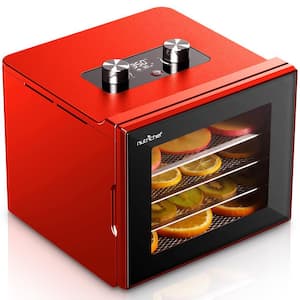 Premium Food Dehydrator Machine - 4 Stainless Steel Trays with Digital Timer and Temperature Control, 350 Watts