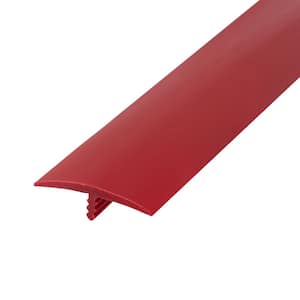 1-1/4 in. Red Flexible Polyethylene Center Barb Hobbyist Pack Bumper Tee Moulding Edging 12 ft. long Coil