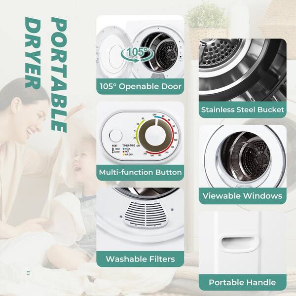 Amazon.com: Feelfunn 2.65 Cu.Ft Portable Clothes Dryer