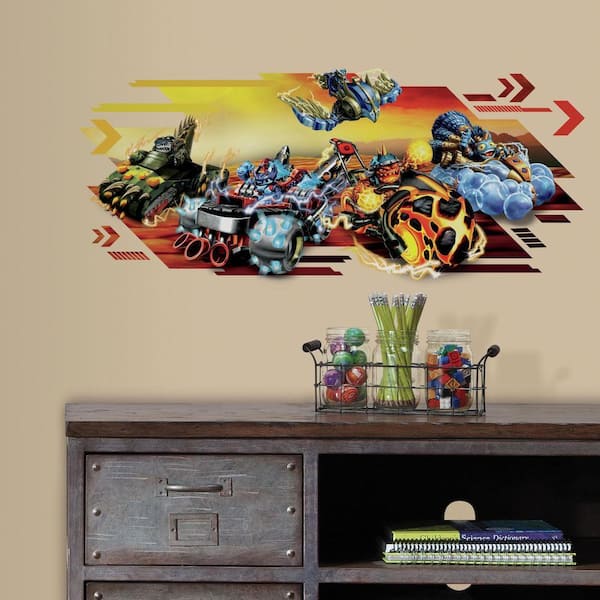 RoomMates 5 in. x 19 in. Sky Landers Superchargers 1-Piece Peel and Stick Giant Wall Graphic