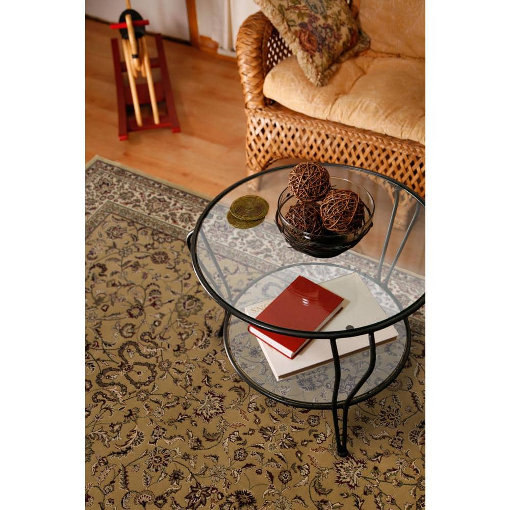 Elegant Gold Persian Classics 3'11" x 5'7" Polypropylene Area Rug