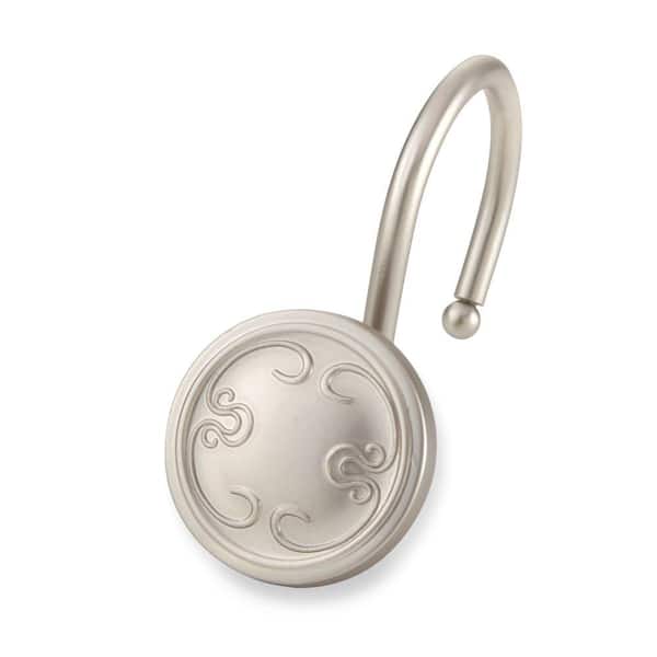 Elegant Home Fashions Touch Up Shower Hooks in Brushed Nickel