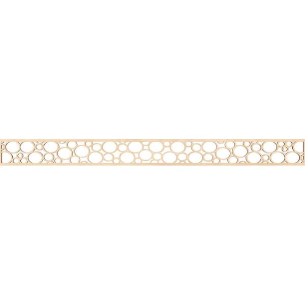 Ekena Millwork Hemingway Fretwork 0.375 in. D x 46.375 in. W x 4 in. L Birch Wood Panel Moulding