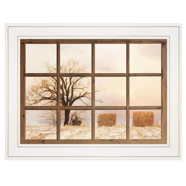 HomeRoots Charlie View of Fields 1-Piece Framed Wall Art 15 in. x 19 in.