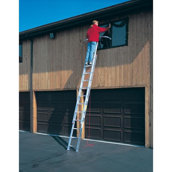24 ft. Aluminum Extension Ladder (23 ft. Reach Height) with 200 lb. Load Capacity Type III Duty Rating