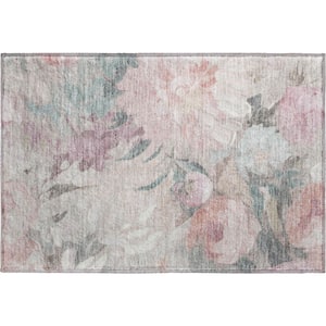 Mayfield Premium Machine Washable Abstract AMF2264 Beige 2 ft. x 3 ft. Accent Rug