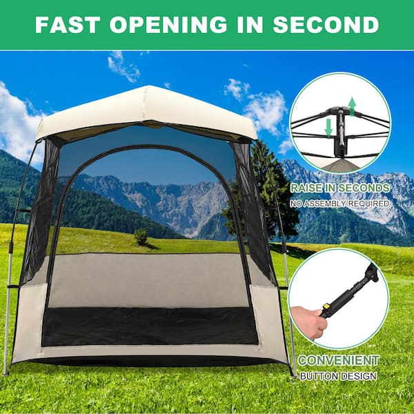 BOZTIY Sport Tent with Removable Top Cover and Sealed