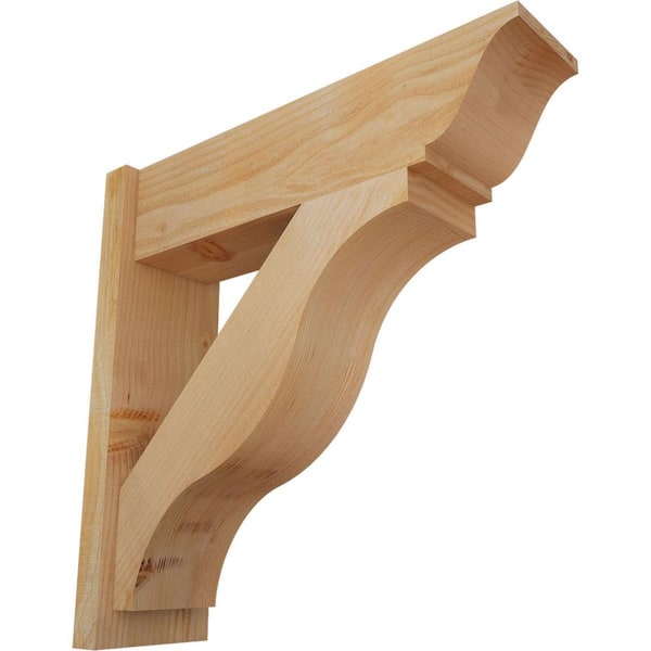 Ekena Millwork 8 in. x 28 in. x 28 in. Fuston Traditional Rough Sawn Douglas Fir Outlooker