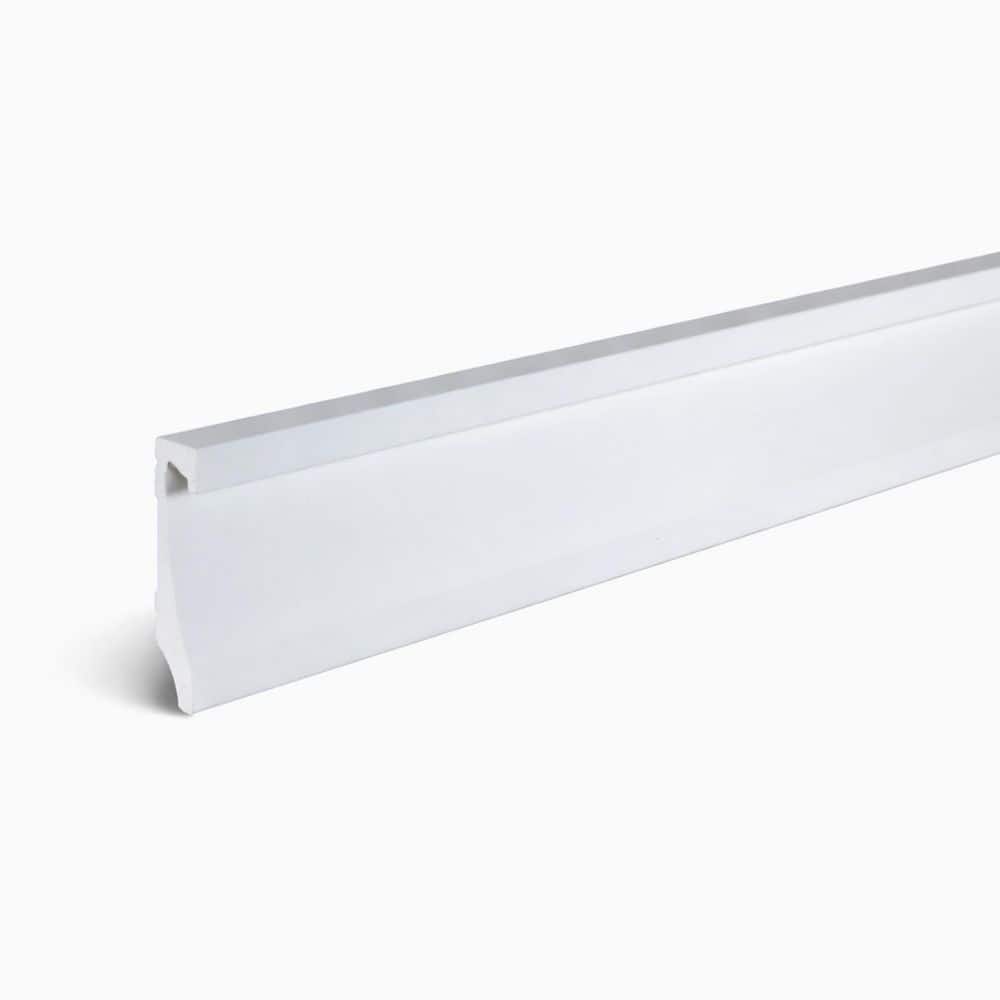 3-Pack 3/8 in. D x 4-3/8 in. W x 96 in. L Primed High Impact Polystyrene Baseboard Moulding for Indirect LED Lighting price history on PriceWatchPro