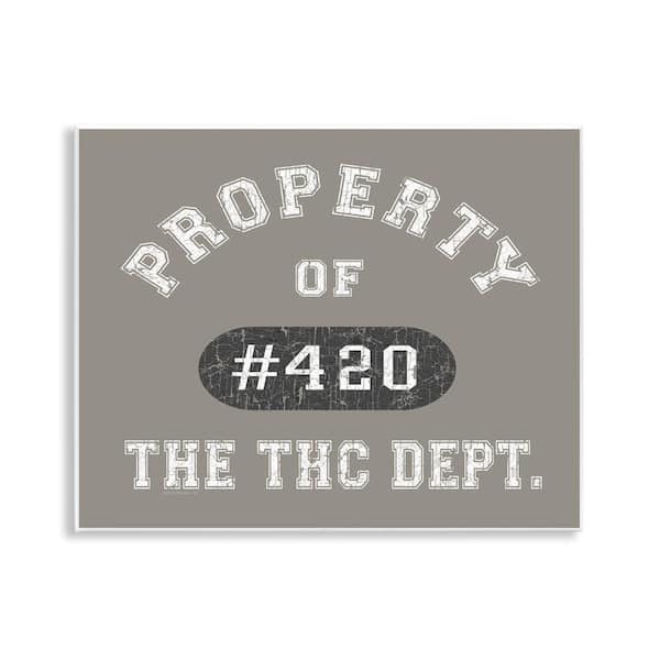 Stupell Industries Vintage Property of THC by Higher Learning/Life Is High Unframed Typography Graphic Art Print 11 in. x 14 in.
