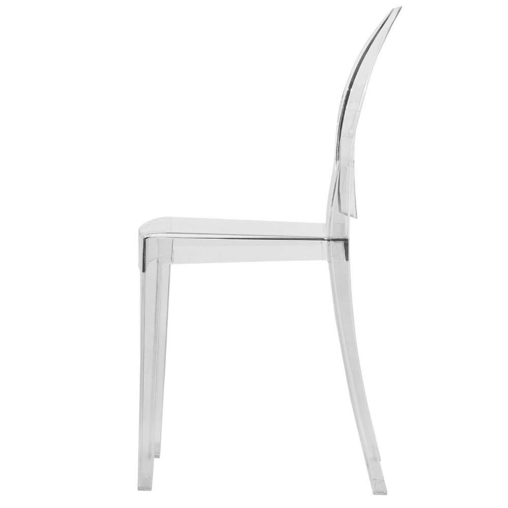 Marion Transparent Acrylic Armless Chair - Clear