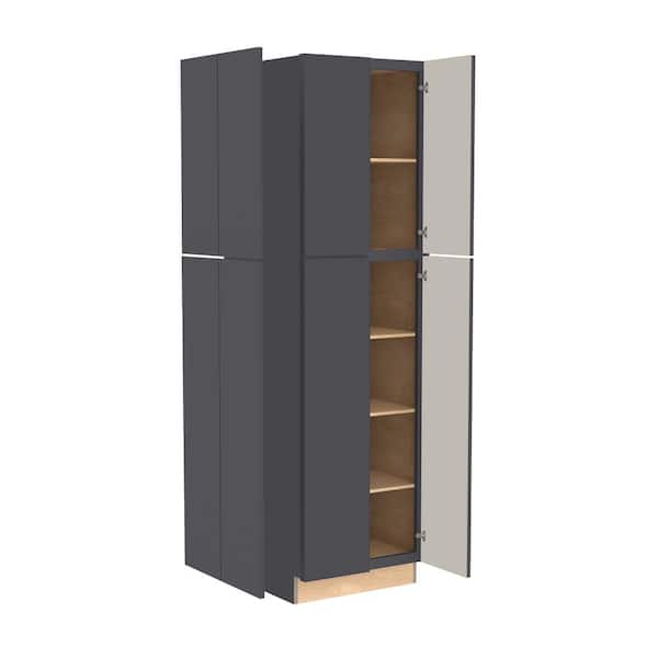 Hargrove 23.8 in. W x 0.75 in. D x 90 in. H Pantry Kitchen Cabinet Matching End Panel in Valiant Onyx