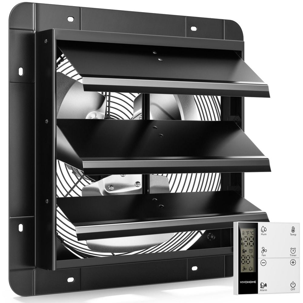1700 CFM 14 in. Wall-Mounted Electric Shutter Exhaust Fan with EC Motor, Variable Speed for Attic, Garage, Greenhouse price history on PriceWatchPro