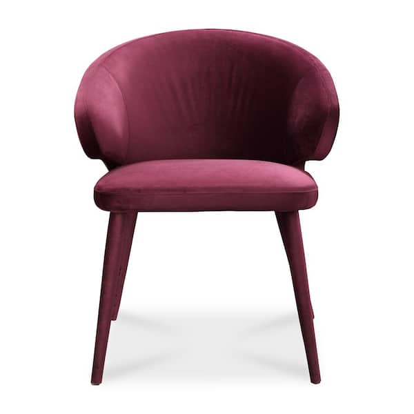 NADAAL STUDIOS Jennaya, Dining Chair with Velvety Upholstery, Purple