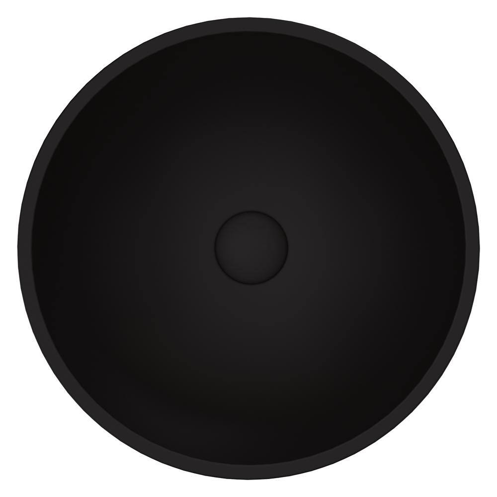 Cavalli Matte Black Glass Round Vessel Sink