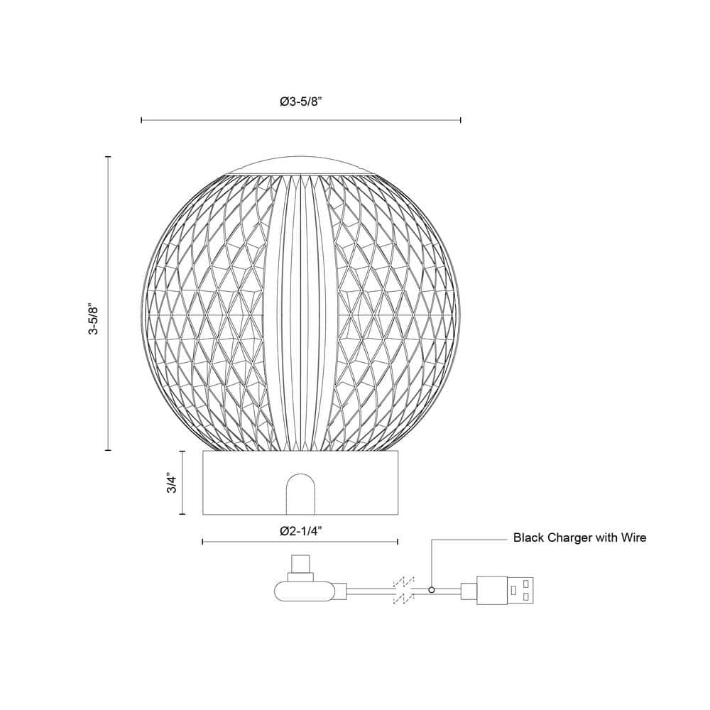 Marni Natural Brass and Clear Globe Table Lamp
