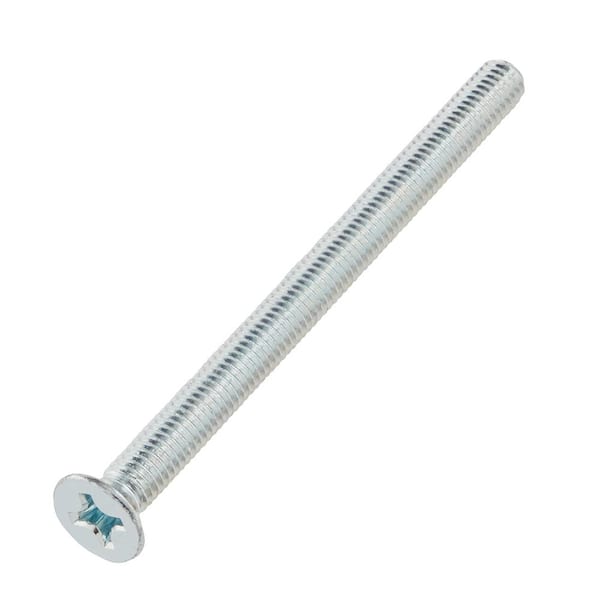 M6-1.0x90mm Zinc Flat Head Phillips Drive Machine Screw 1-Piece