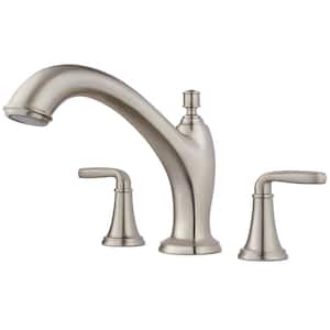 Northcott 2-Handle Deck-Mount Roman Tub Faucet Trim Kit in Brushed Nickel (Valve Not Included)