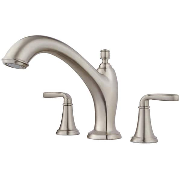 Pfister Northcott 2-Handle Tub Filler Trim Kit in Brushed Nickel (Valve Not Included)