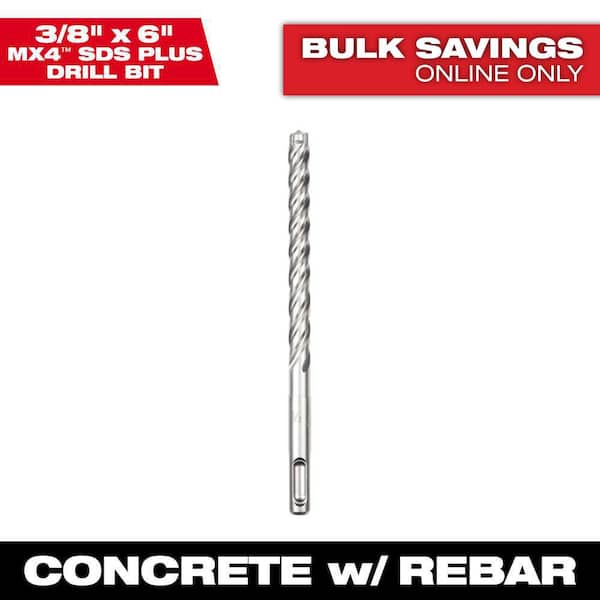 Milwaukee 3/8 in. x 6 in. 4-Cutter SDS-PLUS Carbide Drill Bit