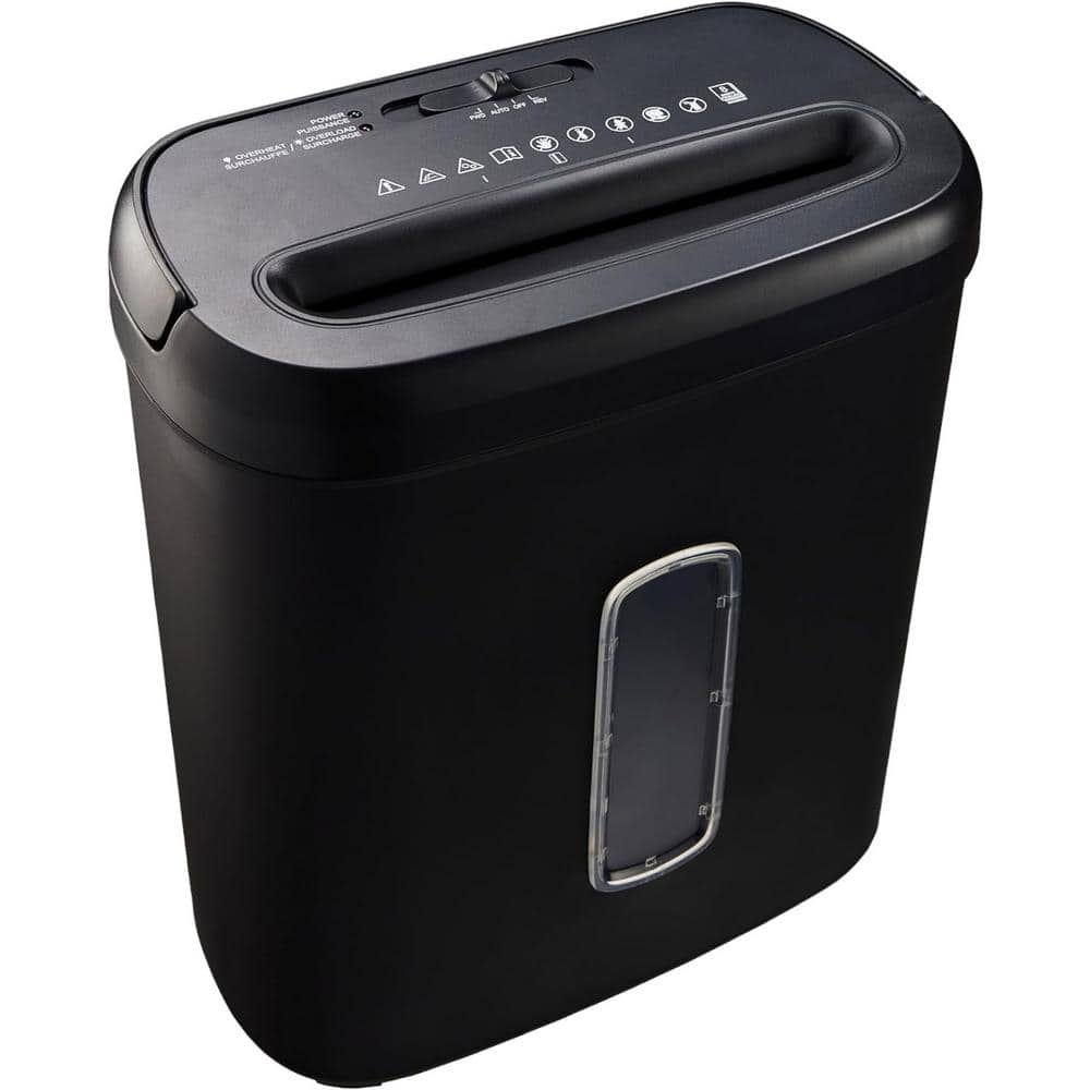 8-Sheet Cross Cut Paper and Credit Card Shredder with 3.7 Gal. Bin in Black -  Etokfoks, MLPH005LT746