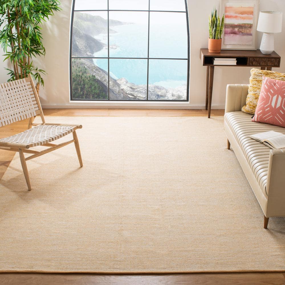 Montauk Gold 8' x 10' Handmade Cotton Flat Woven Rug