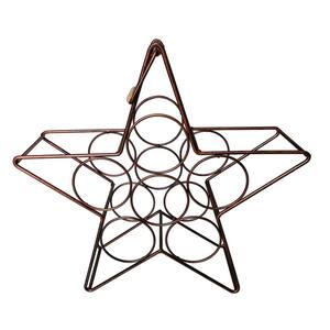 SignatureHome Jacques Countertop Wine Rack, Brushed Copper Metal Dimensions: 6 in.W x 20 in.L x 19 in.H