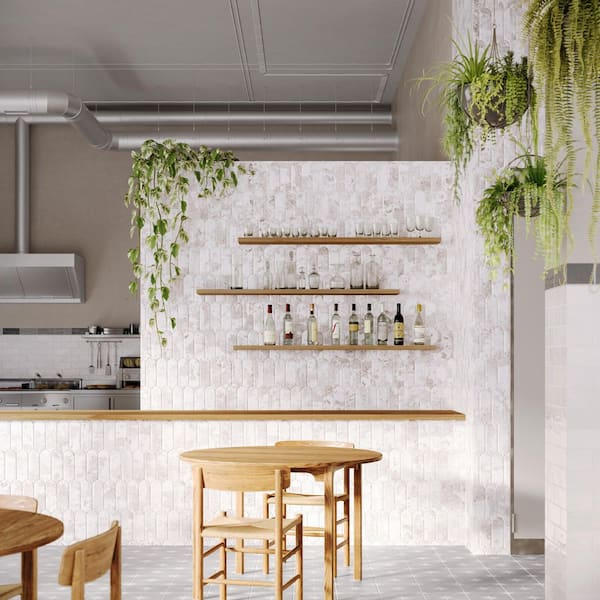 Ivy Hill Tile Aerial Reef White 2.83 in. x 7.68 in. Textured Satin