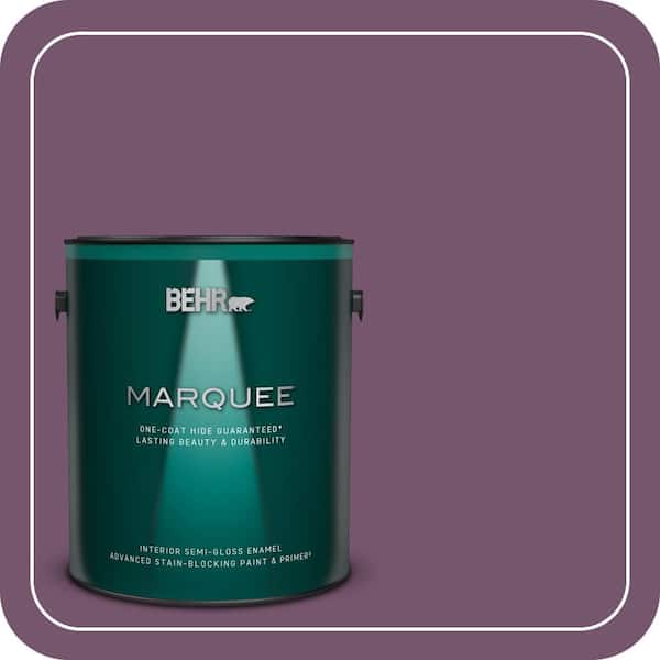 BEHR MARQUEE 1 gal. #PMD-87 Exotic Orchid Semi-Gloss Enamel Interior Paint & Primer