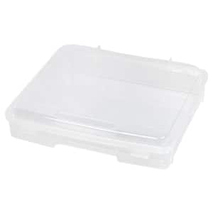 IRIS 40 qt. Stack & Pull Clear Storage Box, Lid Gray 500209 - The Home Depot