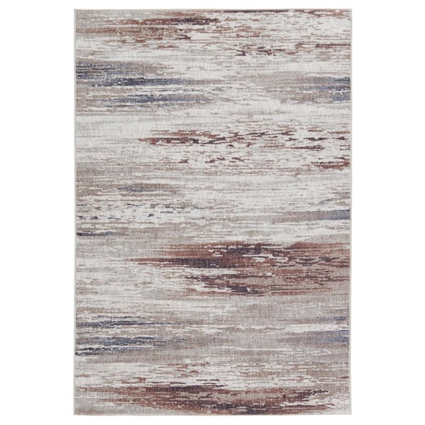 Jaipur Living Seismic Oberon Light Gray/Brown 8 ft. x 10 ft. Abstract Rectangle Area Rug