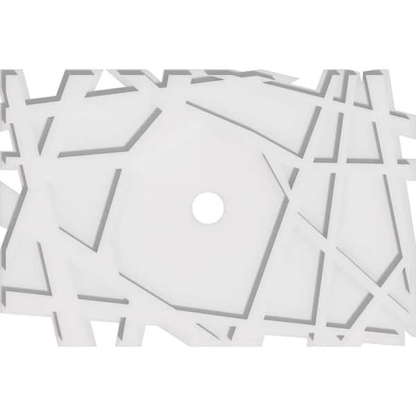 Ekena Millwork 26 in. W x 17-3/8 in. H x 2 in. ID x 1 in. P Novo Architectural Grade PVC Contemporary Ceiling Medallion