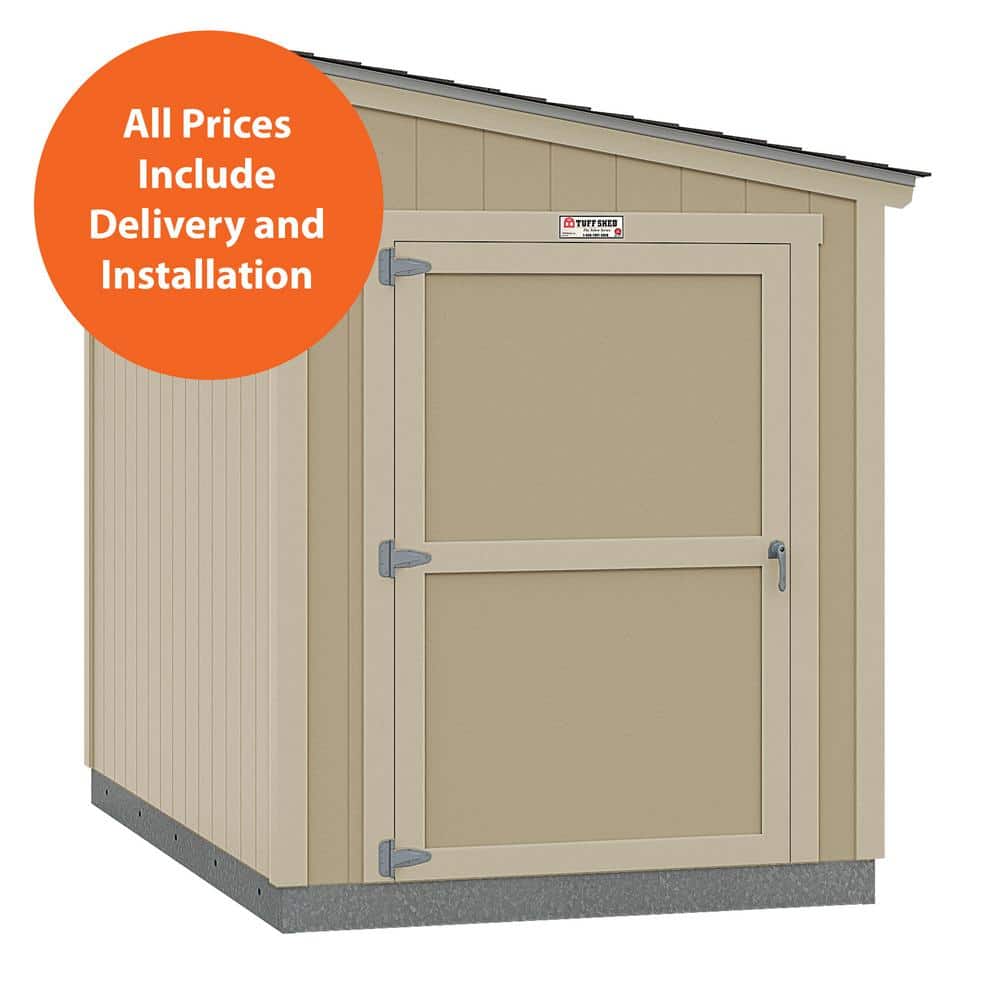 Tuff Shed Tahoe Series Vista Installed Storage Shed 6 ft. x 10 ft. x 8 ft. 3 in. L2 Unpainted (60 sq. ft.), Beige -  6x10 L2 E1 NP