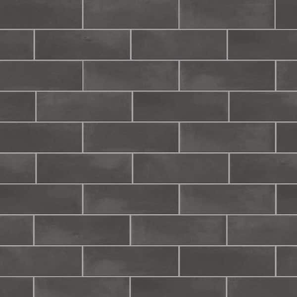 Coco Matte Black Hat 2 in. x 5-7/8 in. Porcelain Floor and Wall Tile (5.94 sq. ft./Case)