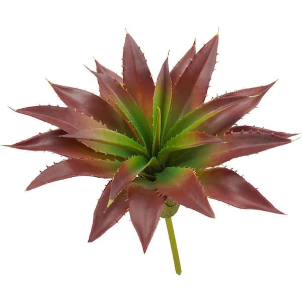 17 in. Red Indoor Succulent Artificial Agave Plant in Pot HDC3VHSFMV - The  Home Depot