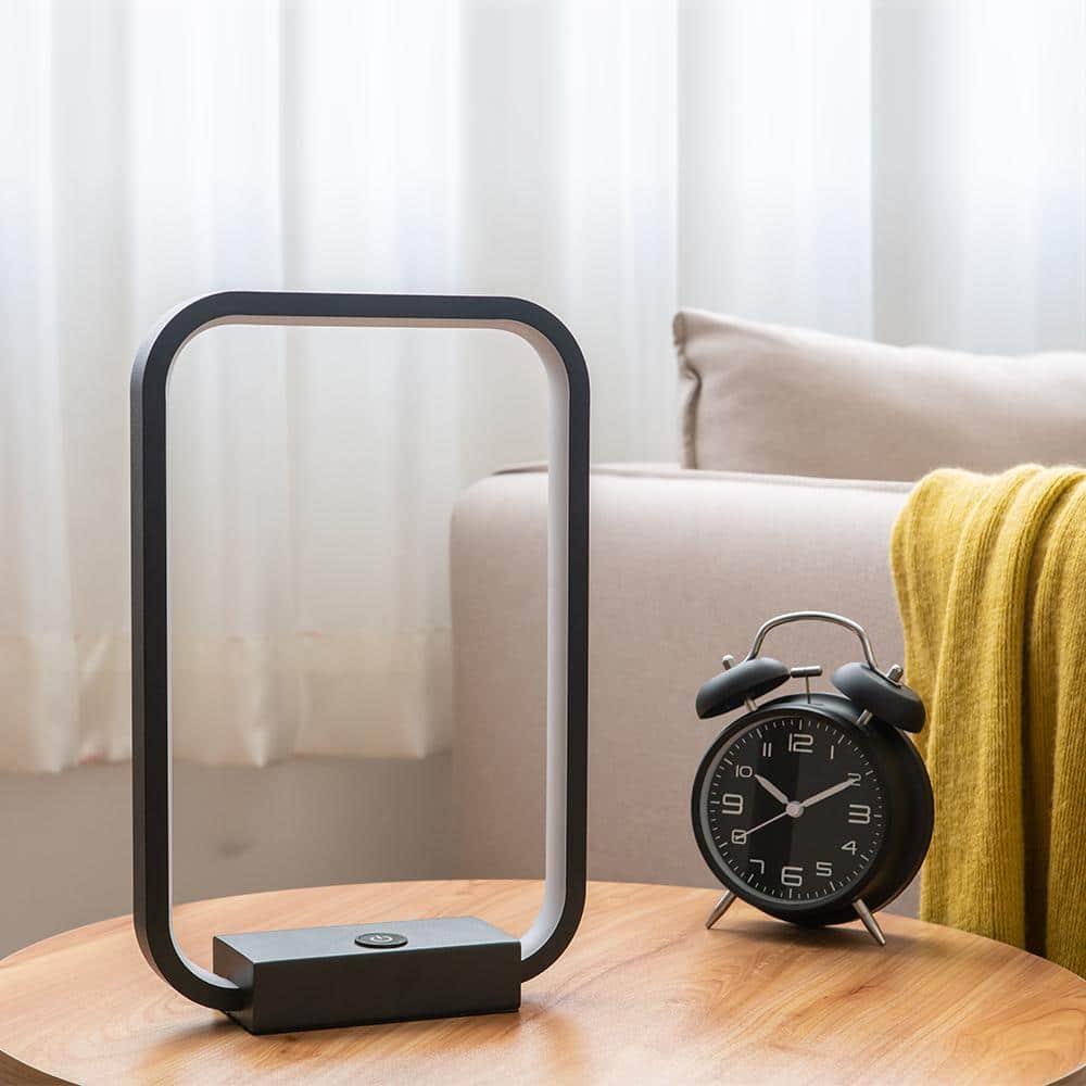 Integrated LED 12in Matt Black Touch Dimmable Table Lamp for Side Table price history on PriceWatchPro