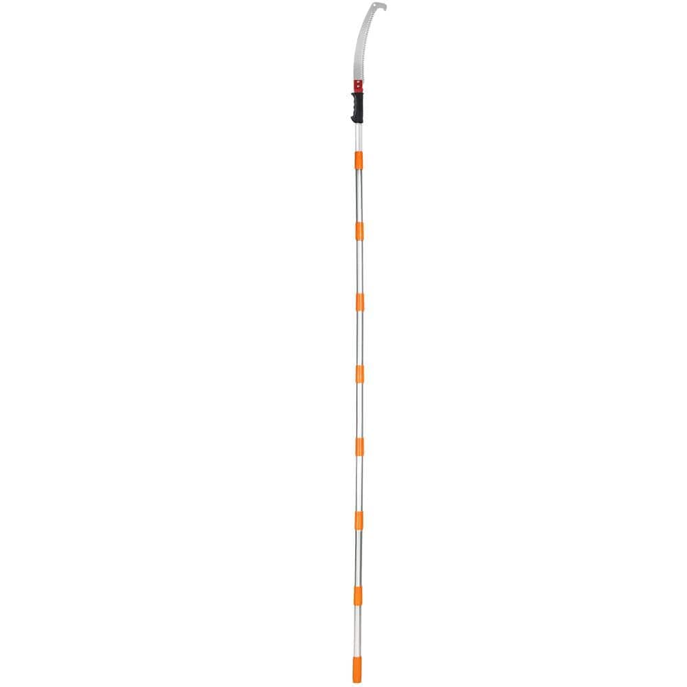 Manual Pole Saw 4.6-9.8 ft. Extendable Tree Pruner with Sharp Steel Blade for High Branch Trimming