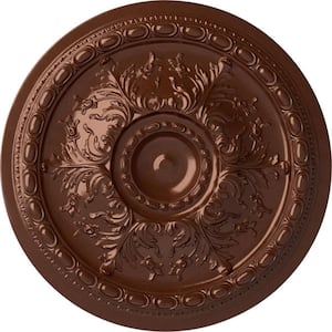 28 in. x 2-3/4 in. Stockport Urethane Ceiling Medallion (Fits Canopies up to 6-1/4 in.), Copper Penny