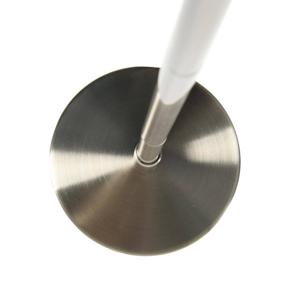 Harrison 15'' Black & Brushed Nickel Linen-Shade Ceiling Light