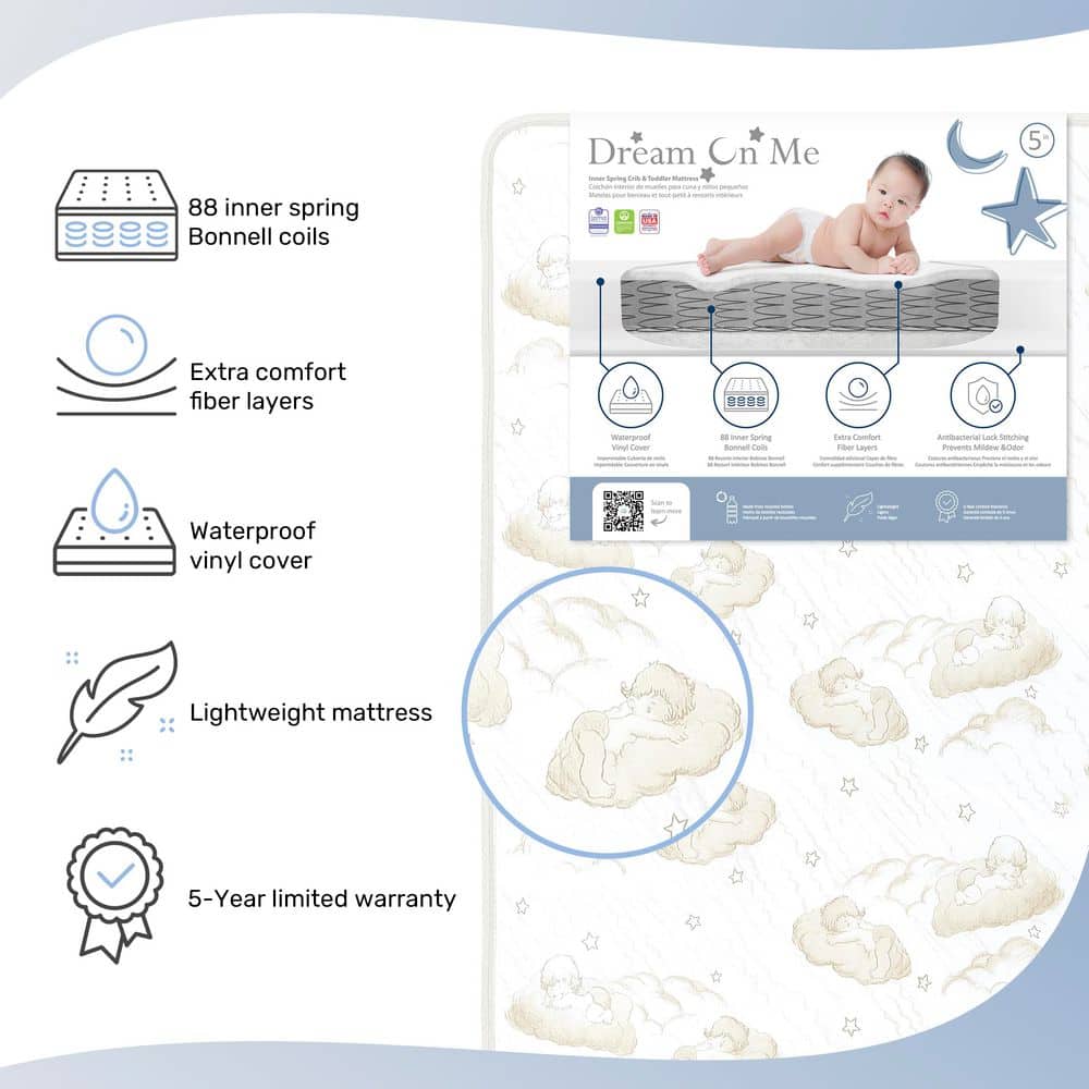 Twilight 80 Coil Innerspring Crib and Toddler Mattress