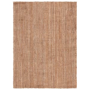 Natural Fiber Beige 5 ft. x 8 ft. Woven Cross Stitch Area Rug