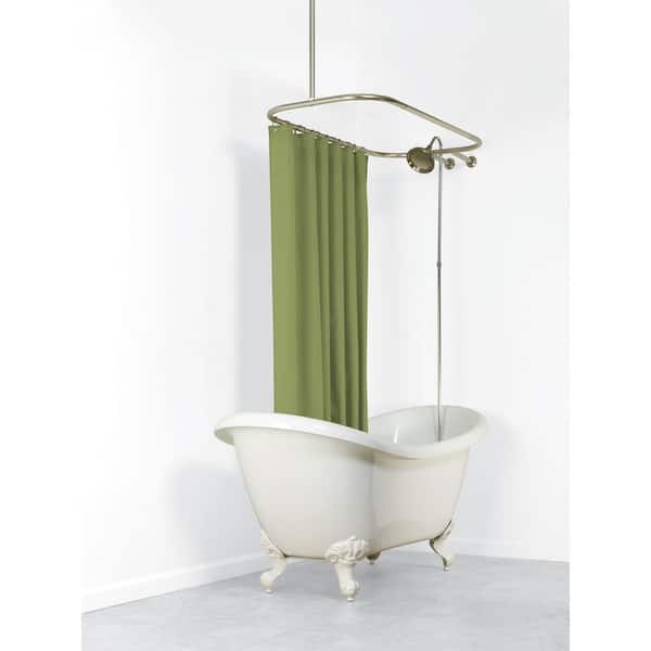 Rectangular Hoop Shower Rod, Oval Bath Shower Curtain Rail Ceiling