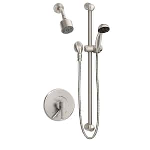 Dia 1-Handle 1-Spray Shower Trim with Hand Shower in Satin Nickel - 1.5 GPM (Valve not Included)